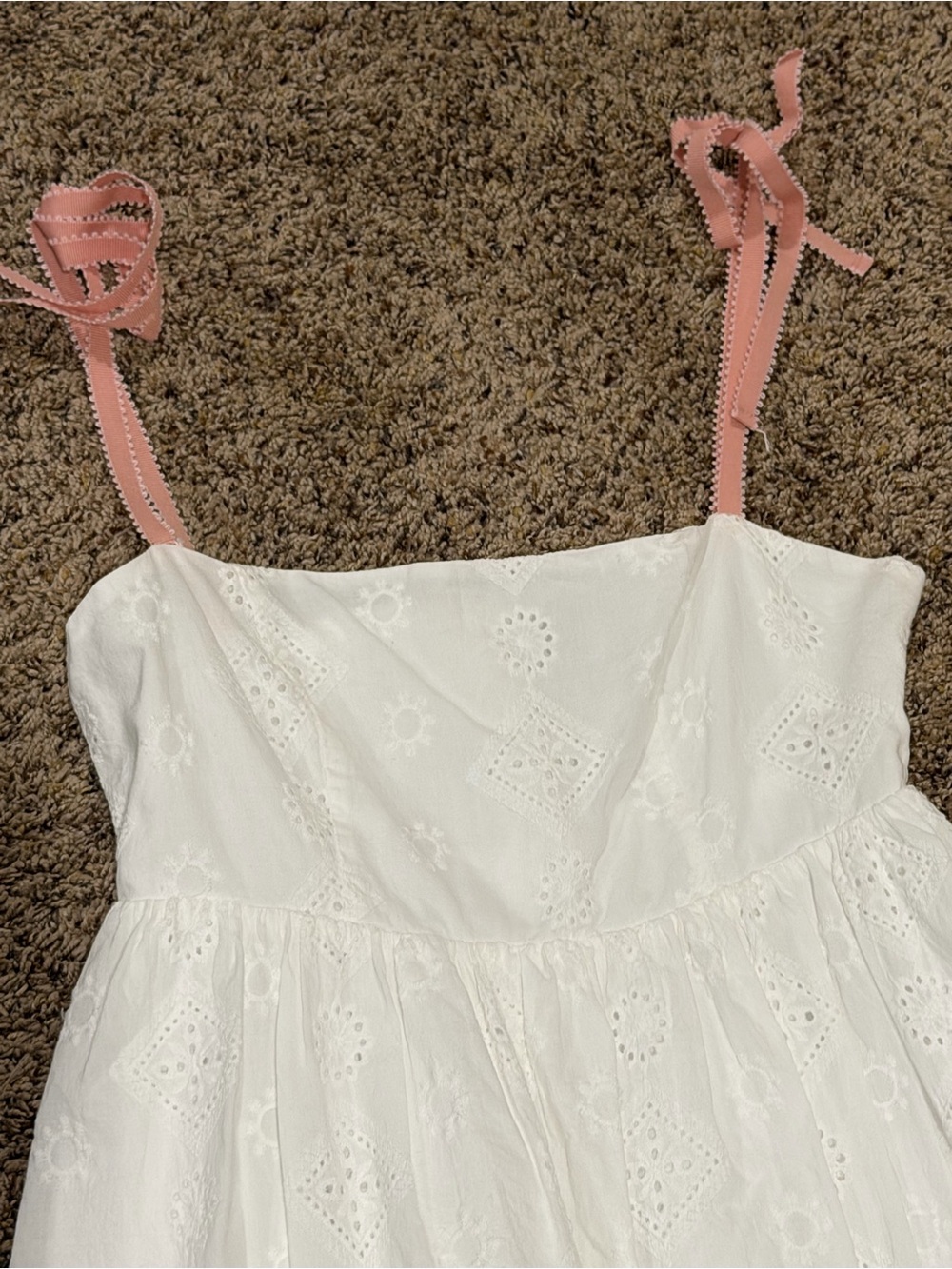 Petal & Pup White Eyelet with Pink Trim - Picture 3 of 6